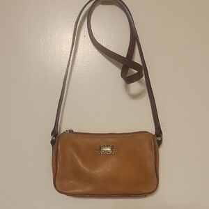 Fossil Tan Leather Crossbody Bag